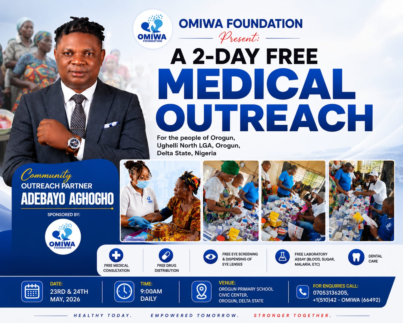 OMIWA Foundation Brings Free 2-Day Medical Outreach to Orogun, Delta State